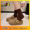 Pantuflas de Exterior para Mujer Estilo Birkenstock 2026 Verano Nuevas Retro Slip-On Fáciles de Usar Zapatos de Media Pantufla