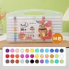 Marcador Acrílico para Niños Pintura Graffiti Varilla Fina 80 Colores Pincel Papel Opaco Apilable Marcador de Color Fabricante Venta al por Mayor