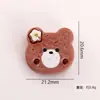 Desenho Fofo Urso Coelho Miniatura Comida Brinquedo Mini Fatias de Pão Artificiais Cola de Creme Artesanal DIY Acessórios para Casa de Bonecas