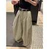 5079 # Aquí Tienda Yaya Café con Leche Especial Proceso de Lavado Pantalones de Trabajo Modernos y con Estilo