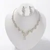 TL205 Brincos de zircônia com strass para noiva coreana conjunto de joias de casamento coroa de noiva acessórios