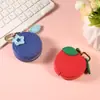Bolsa para monedas de cuero PU transfronteriza, nueva mini billetera con patrón de lichi y fruta, lindo accesorio de bolsa para auriculares con oreja colgante para mujer