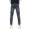 Nuevos jeans casuales de otoño para hombre, corte skinny ajustado, modernos, a la moda, versátiles, jeans de pierna recta elásticos que alargan la figura.
