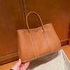 Bolsa de Jardín Cosida con Hilo Encerado Hecha Completamente a Mano 2024 Nueva Bolsa Tote Bolso de Mano de Piel de Vaca Bolsa de Compras de Gran Capacidad para Mujeres