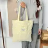 Liquidación Bolsa de Lona Bolso de Hombro para Mujer Otoño e Invierno Bolso de Mano de Gran Capacidad Bolso Escolar para Estudiante Bolsa de Tela Bolsa de Compras