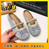 Mules cerrados estilo francés con lazo de perlas para mujer, colección primavera-verano 2025, slip-ons de suela gruesa para combinar con faldas, sandalias casuales