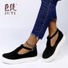 Sapatos femininos de verão Juti em estoque 2021 comércio exterior tamanho grande desejo colorido Sapatos femininos de fivela plana camada única entrega única