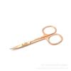Tijeras para cejas de acero inoxidable de fábrica, tijeras de 9 cm, codo totalmente de acero, tijeras pequeñas, pegatinas para párpados dobles, tijeras de belleza chapadas en oro
