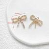 Colgante de borla con lazo chapado en oro auténtico de 18 quilates con incrustaciones de cobre y circonitas, ideal para pulseras, collares y accesorios de cuentas hechos a mano.