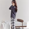 Algodão Puro Muyin Moda Nacional Roupas de Casa Masculino Primavera Manga Longa Feminino Boa Respirabilidade Fio de Camada Dupla Pijama Feminino Conjunto