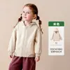 Ropa Infantil Amira 2026 Otoño Nueva Sudadera con Capucha para Niñas Cremallera Infantil Holgada Casual Sudadera Superior