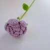 Flor de girassol rosa de crochê de lã tecida à mão para o dia dos namorados atacado