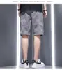 Shorts de Mezclilla Lavada Retro Estilo Japonés para Hombre y Mujer Verano Estilo Callejero Casual Funcionales Multibolsillos Pantalones de Grulla ~