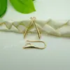 Accesorios para pendientes DIY, chapado en cobre puro, color dorado, gancho para la oreja, pendientes largos coreanos, fabricantes de accesorios DIY al por mayor