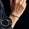 Pulsera Trenzada Retorcida para Hombres y Mujeres, Muñequera Retro de Personalidad Resistente, Diseño de Nicho Moderno, Joyería Hip-Hop Punk de Estilo Abierto