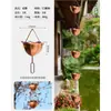Cadena de Lluvia de Tubo de Bambú de Acero Inoxidable para Patio de Villa Cadena Guía de Agua para Aleros Japoneses Cadena de Lluvia de Drenaje para Casa de Huéspedes Bajante de Canalón