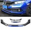 Modificação de Carro Universal Padrão Fibra de Carbono Pá Frontal Civic Décima Geração Lábio Frontal Especial Protetor de Canto Anticolisão Para-choque Dianteiro