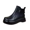 Botas Martin Retro Mujer 2026 Otoño/Invierno Nuevo Estilo Botas Cálidas con Borrego Suela Gruesa Estilo Británico Casual Versátil Botas para Madre