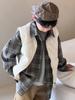 Ropa Infantil Chaleco de Algodón para Niño Ropa Exterior Otoño e Invierno 2024 Nuevo Estilo Chaleco para Niños Medianos y Grandes Ropa de Invierno para Niños Chaleco de Algodón Moderno