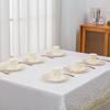 Bandeja de papel desechable con puntos bronceadores, vaso de papel de 7 y 9 pulgadas, mantel de lunares, decoración sencilla para mesa de comedor o fiesta, estilo hogareño.