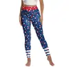 Festa de Bandeira Carnavalesca Europeia e Americana Transfronteiriça Celebração do Dia da Independência Calças de Yoga Digitais 3D Femininas Leggings Fitness