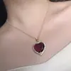 Versa originalmente definiu Europa e os Estados Unidos super grande 20*20 banhado a ouro 18K imitação de safira natural tansan pingente coração do oceano