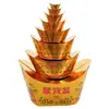 Pequeño Estilo Antiguo Dorado y Plateado Ocho Capas Yuanbao Montaña Cornucopia Semi-Terminado Papel de Sacrificio Lazo de Papel para el Quinto y Séptimo Aniversario del Festival Qingming
