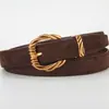 Cinturón de Piel Genuina para Mujer Estilo Ins Otoño e Invierno de Gama Alta Versátil Decorativo Coreano Retro Nicho Fabricante de Cinturones Lote