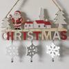 Listagem de Cartas de Natal Transfronteiriças Boneco de Neve de Natal Papai Noel Veado Pingente de Decoração para Casa Artesanato de Madeira Pêndulo