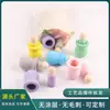 Brinquedos DIY de Madeira de Lótus para Crianças Cor Bonita Grafite Artesanato de Lótus Enfeites Sacolas de Algodão Atacado