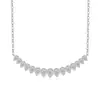 Collar de Plata 925 con Moissanita Corte Ocho Corazones Ocho Flechas, Cadena para Clavícula de Estilo Lujo Ligero Gama Alta Colgante Sonrisa para Mujeres