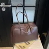 Bolsa Versátil de Gran Capacidad, Estilo Minimalista Neutro, Bolsa de Hombro para el Trabajo, Bolso de Mano, Bolsa de Bowling de Aspecto Elegante