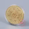 Moneda Maya Bitcoin Medallón Conmemorativo Virtual Artesanía con Pintura Metálica Medallón Conmemorativo de Comercio Exterior Regalo de Bienestar para Relaciones Públicas