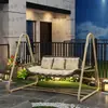 Silla Mecedora de Exterior, Silla Colgante, Cuna Doble para Patio, Hamaca para Terraza de Casa, Jardín, Patio Pequeño, Cesta Colgante, Columpio de Exterior