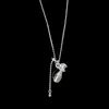 Design minimalista superfície brilhante pingente de vaso colar longo para mulheres, corrente de clavícula gargantilha versátil elegante e moderna