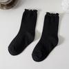 Meias femininas primavera e outono meias de algodão infantis meias cano alto meias fofas para meninas bebê coreanas departamento faculdade meias de renda fabricantes atacado