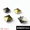 Remaches de Pirámide de Cuatro Puntas 4-15mm Púas Cuadradas para Ropa, Bolsas, Zapatos, Sombreros, Tachuelas de Cuatro Puntas Rock Metal