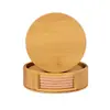 Porta-copos Criativo de Couro PU Spot Exquisito Tapete de Chá com Isolamento Térmico Porta-copos Quadrado de Couro Conjunto de Presentes Promocionais