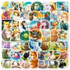 56 Novos Adesivos Fofos de Desenho Animado do Mundo Animal Transfronteiriço, Ouriço, Rato, Raposa, Adesivos Decorativos Impermeáveis Não Repetitivos