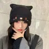Nuevo Sombrero de Felpa con Orejas de Cuerno de Cordero para Protección Auditiva para Mujer Invierno Cálido Adelgazante Facial Sombrero de Lana de Piel Sintética de Visón Lindo Dulce