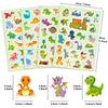 100 adesivos 4 folhas/pacote pequeno dinossauro crianças desenhos animados adesivos cross-border dinossauro série Tyrannosaurus Rex adesivos de grafite personalizados