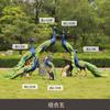 Escultura de fibra de vidrio de simulación de pavo real al aire libre con pantalla abierta, decoración de animales del bosque para parque, paisaje de jardín, boceto de jardín