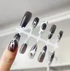 Cor de fundo Dinastia Tang unhas postiças semiacabadas peças de unha pré-fabricadas linhas europeias e americanas novo chinês outono e inverno vinheta gradiente usando um
