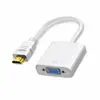 Conversor HDMI para VGA hdmi para vga com áudio com cabo adaptador de fonte de alimentação suporte linha HD 1080p