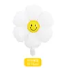Globos Blancos de Margarita Estilo Ins, Decoraciones de Cumpleaños de Flor de Frangipani y Crisantemo Estilo Coreano, Globos de Girasol con Cara Sonriente