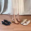Elegantes sandalias de estilo francés sin cordones, versátil modelo nuevo 2026, zapatos de tacón alto de plataforma con punta abierta, sandalias de tiras finas con punta fina para mujer