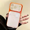 Adequado para Capa de Celular Apple 17Pro, Lente de Cobertura Total, Sensação de Ar de Alta Qualidade, Anti-Queda, iPhone 15 de Nicho, Tinta Salpicada Laranja
