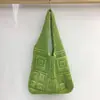 Bolso de Punto Hueco de Color Sólido Nuevo, Bolso de Mano Estilo Japonés y Coreano, Bolso Tejido de Moda para Mujer, Bolso Tote de Gran Capacidad