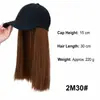 Pelucas Transfronterizas Europeas y Americanas, Cortes de Pelo Bob, Sombreros de Celebridad de Internet con Cabello Largo y Liso Integrado, Nuevos Productos de Verano, Gorras de Béisbol, Modelos de Comercio Exterior, Venta al por Mayor