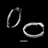 Pendientes Redondos de Plata de Ley S925 con Fila de Diamantes para Hombres y Mujeres, Pendientes Clásicos Personalizados de Moissanita, Pendientes, Joyería de Plata